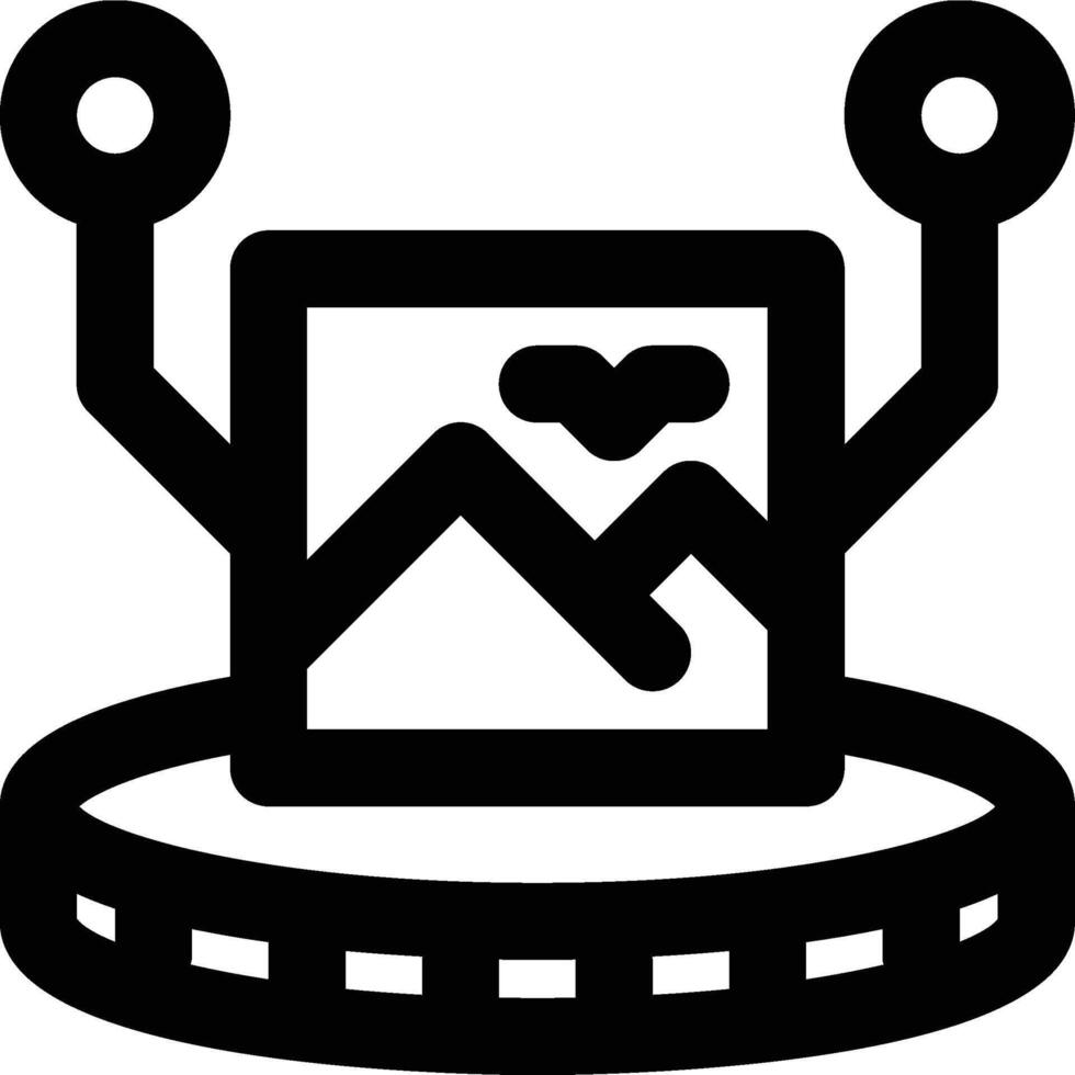 NFT, Non Fungible, Token Outline Icon vector