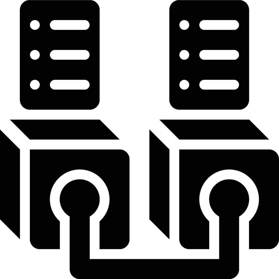 Block Depth, Block Index, Blockchain Glyph Solid Icon vector