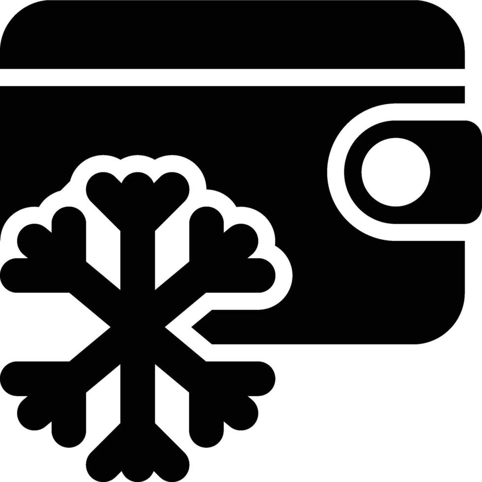 Cold Wallet, Cold Storage, Offline Wallet Glyph Solid Icon vector