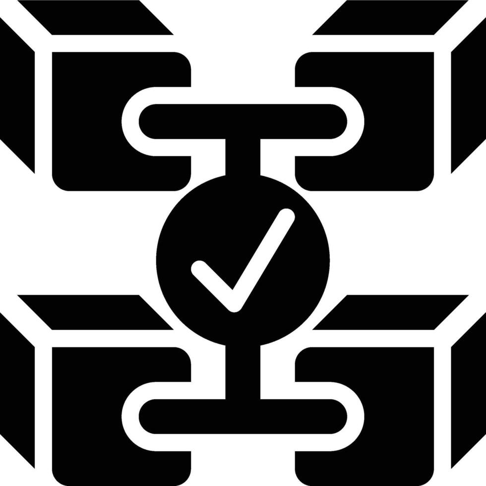 Consensus, Validation, Confirmation Glyph Solid Icon vector