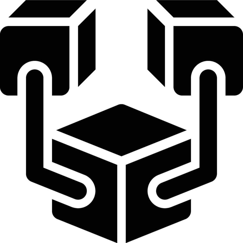 Decentralization, Decentralized, Blockchain Glyph Solid Icon vector