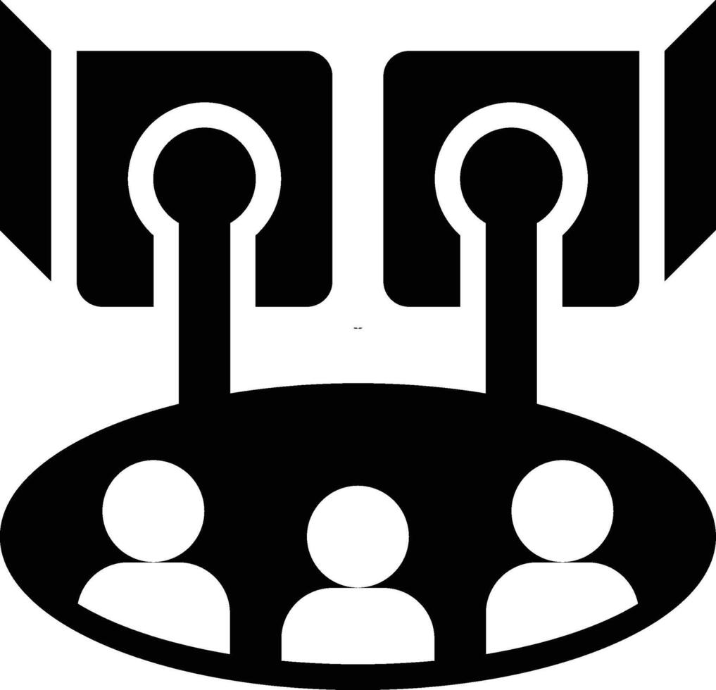 Consortium, Blockchain, Block Chain Glyph Solid Icon vector