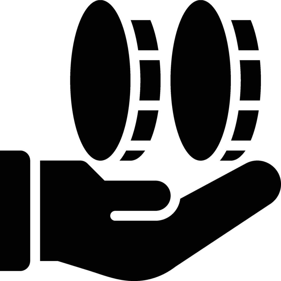 ICO, Initial, Coin Glyph Solid Icon vector