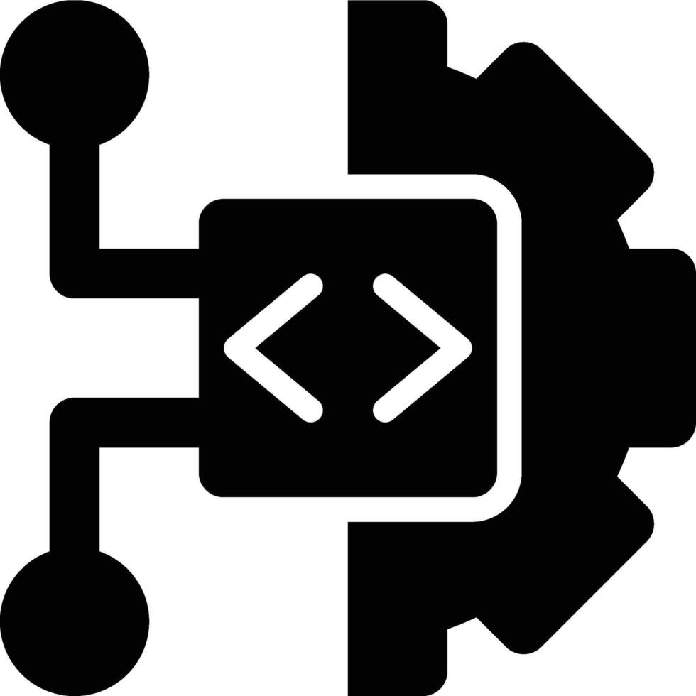 Open Source, Opensource, Programming Glyph Solid Icon vector