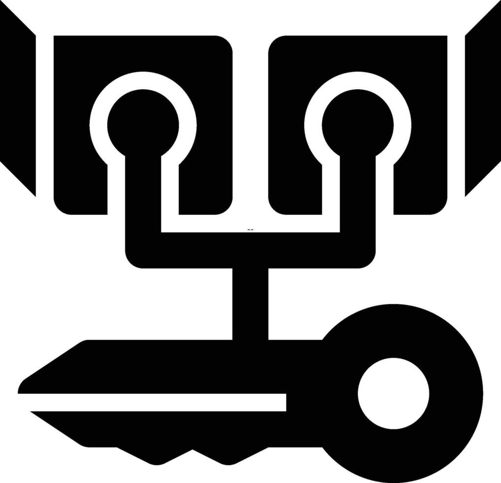 Blockchain Encryption, Blockchain, Block Chain Glyph Solid Icon vector