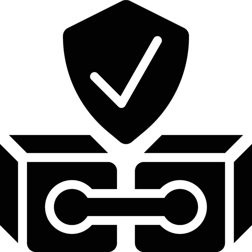 Blockchain Security, Blockchain, Block Chain Glyph Solid Icon vector
