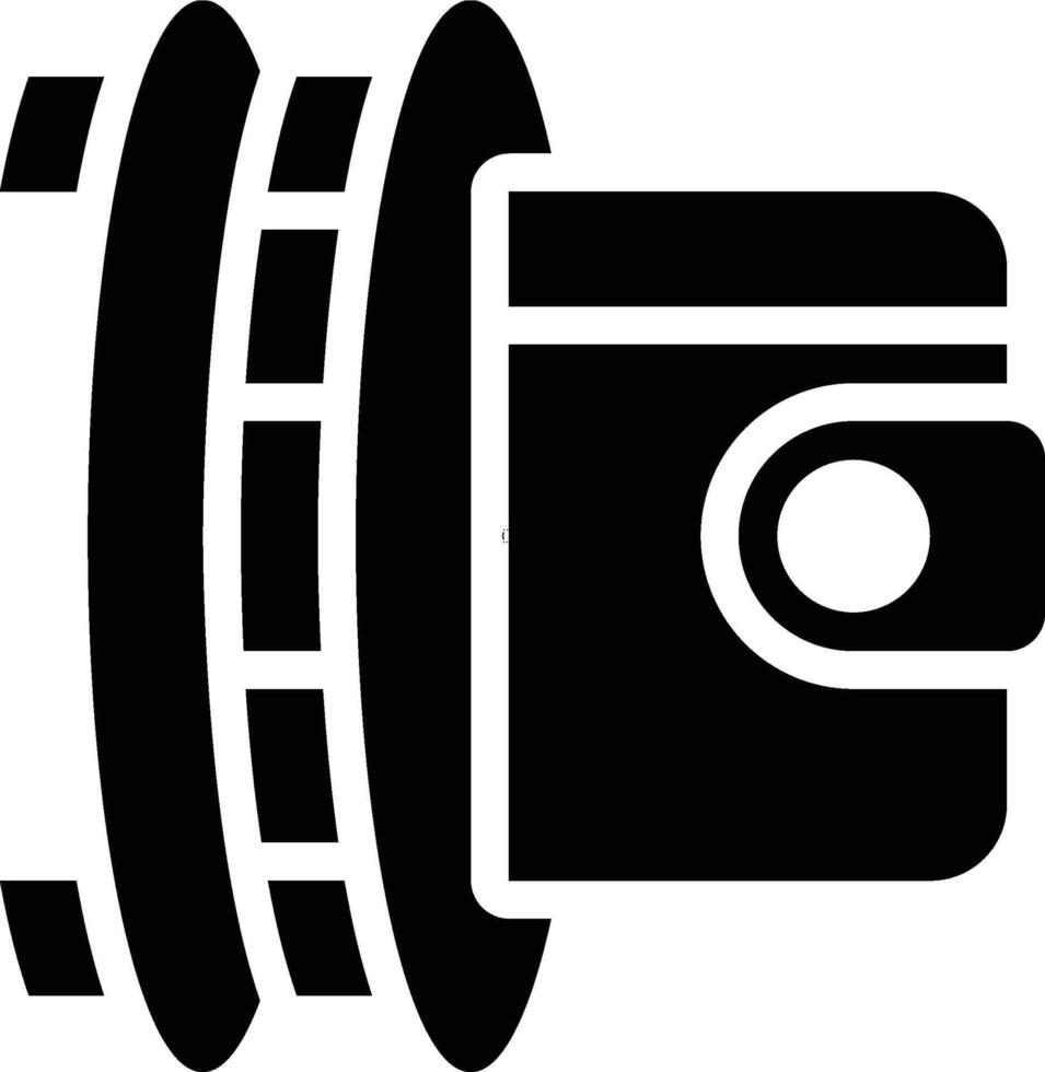 Coins, Tokens, Blockchain Glyph Solid Icon vector