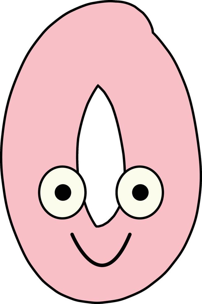 Googly Eye Font Number 0 vector