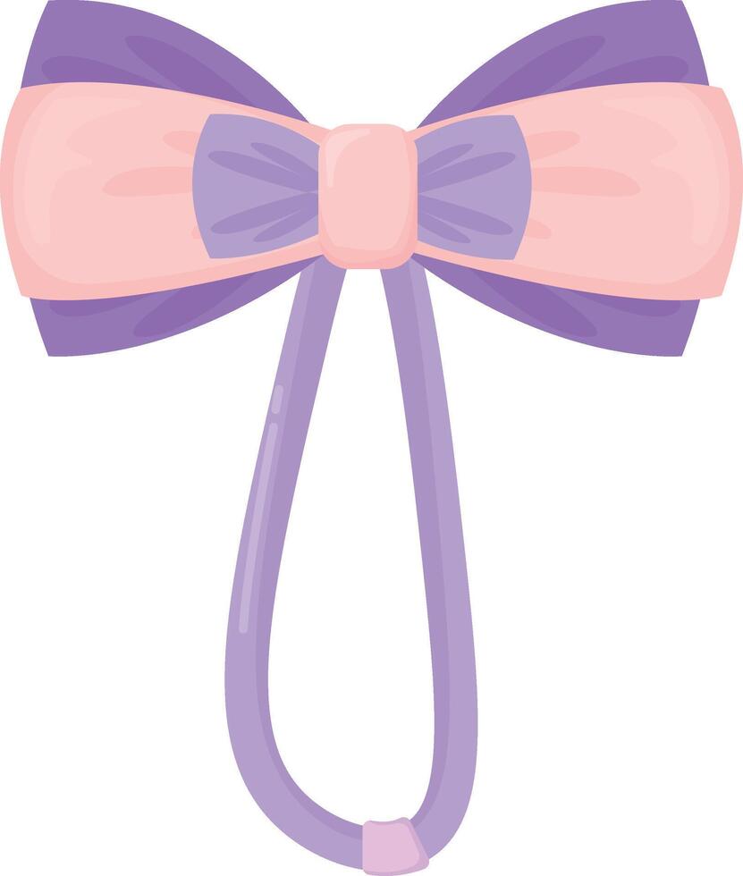 Pink and Purple Ribbon Elastic vector