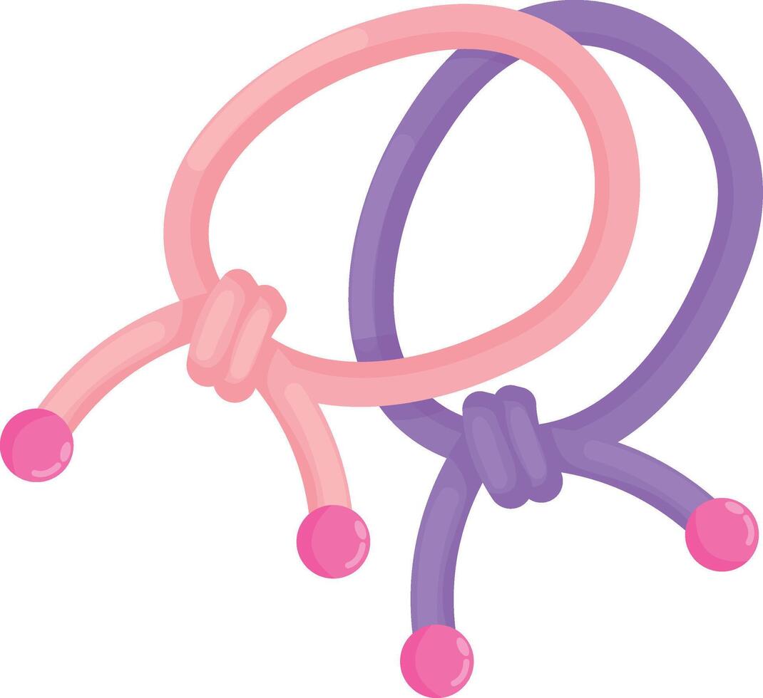 Pink and Purple Elastics vector