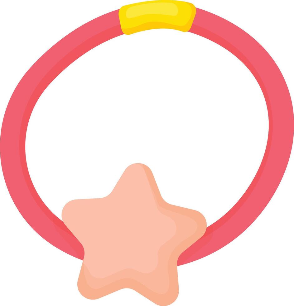 Red Elastic with Peach Star vector