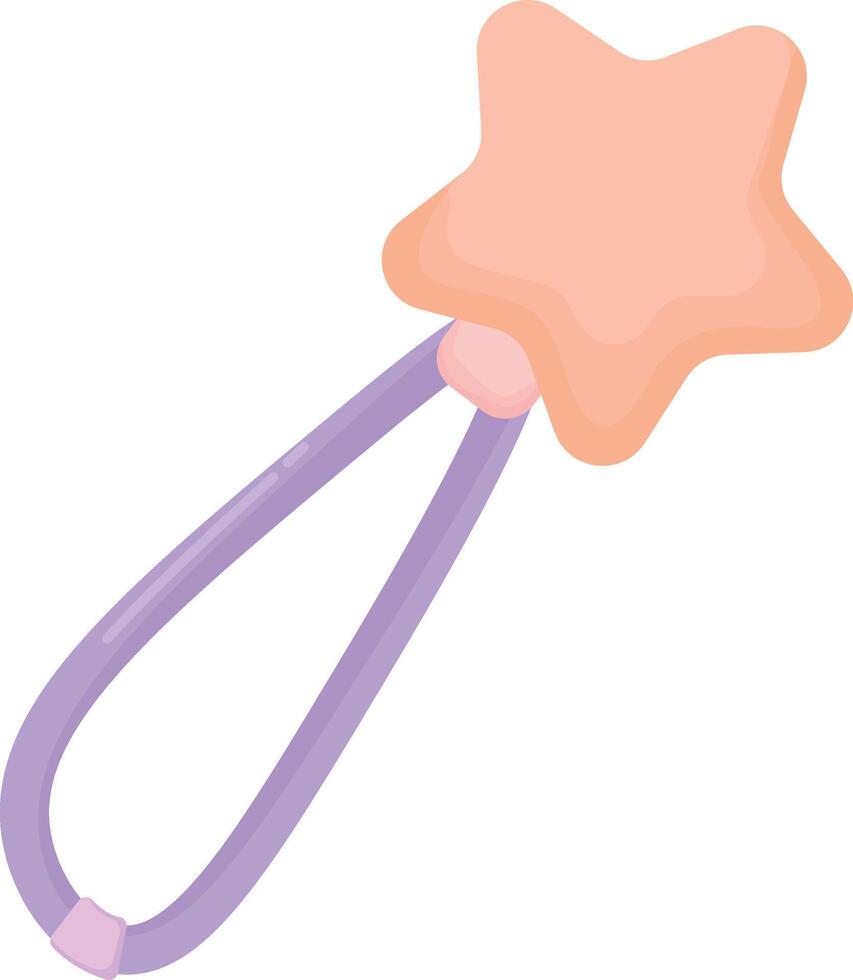 Elastic Hair Tie with Star vector