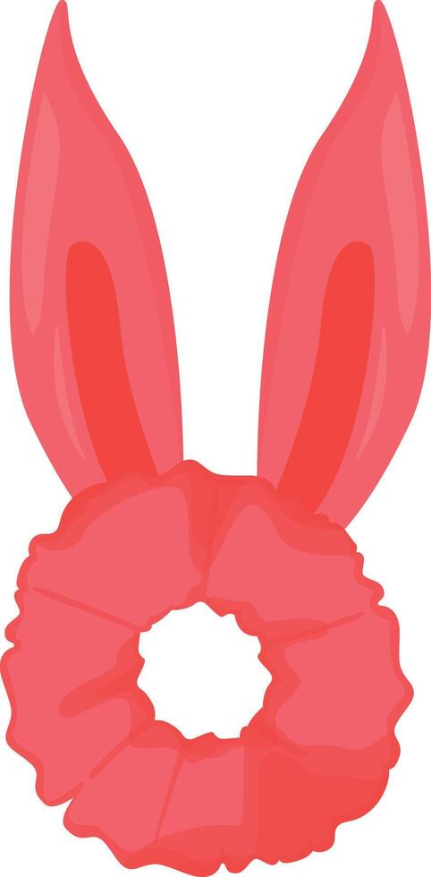 Red Bunny Scrunchie vector
