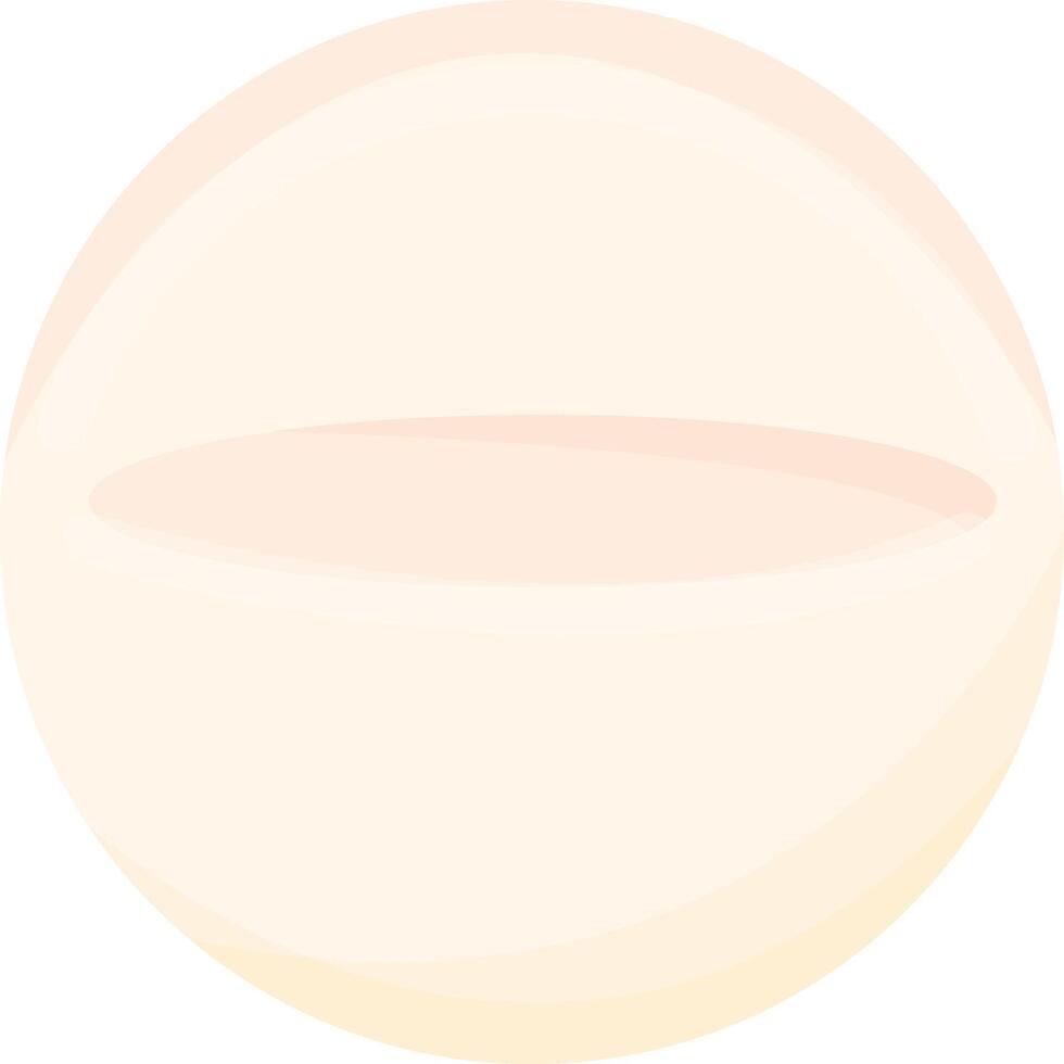 Single Round White Medicine Pill vector