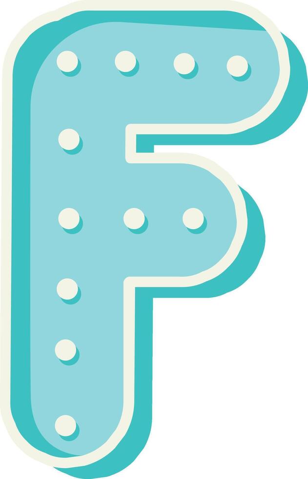 Polka Dot Font Letter F vector