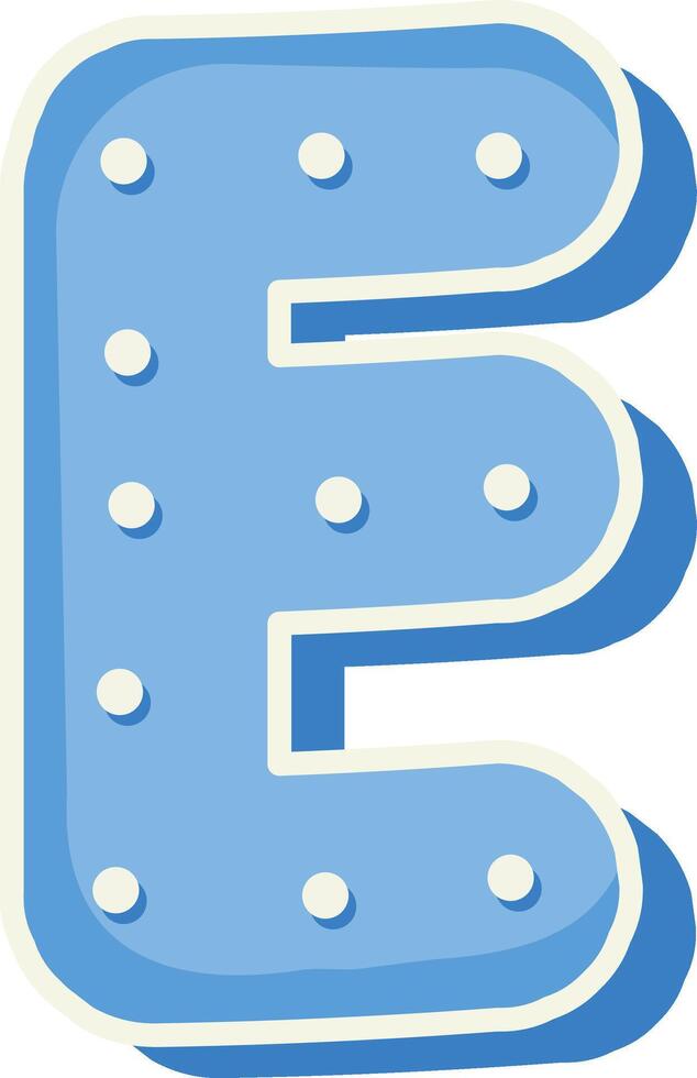 Polka Dot Font Letter E vector