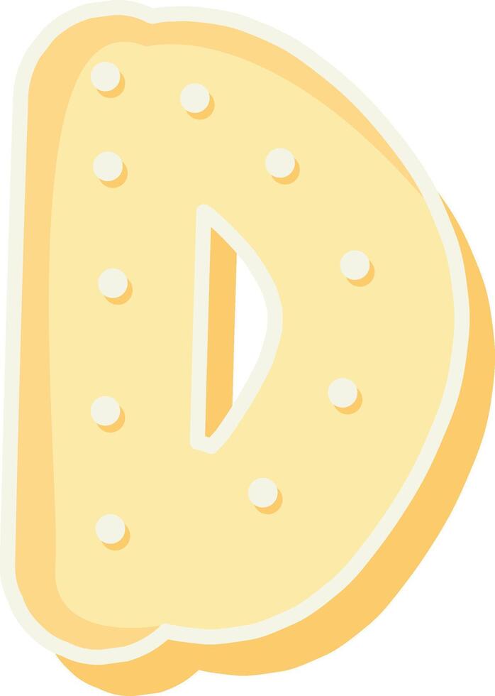 Polka Dot Font Letter D vector