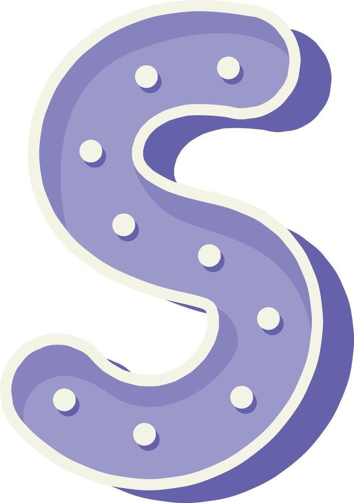 Polka Dot Font Letter S vector