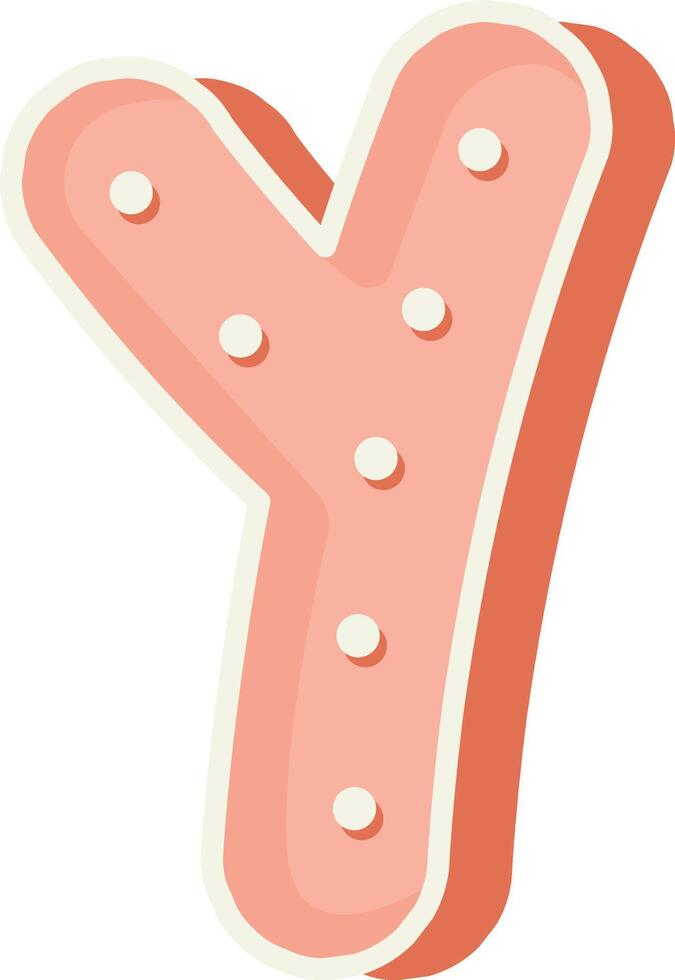 Polka Dot Font Letter Y vector