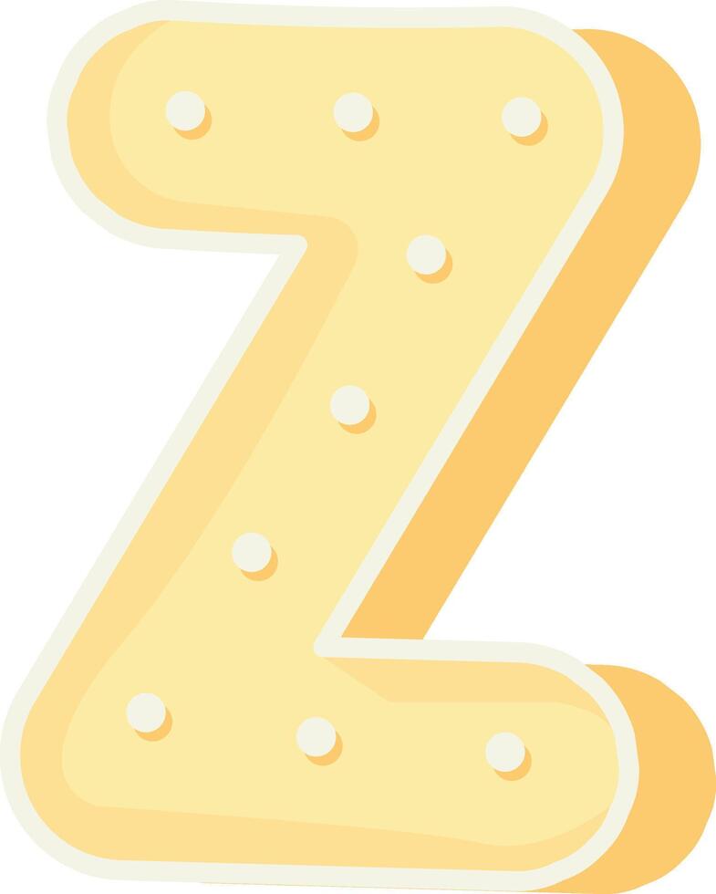 Polka Dot Font Letter Z vector