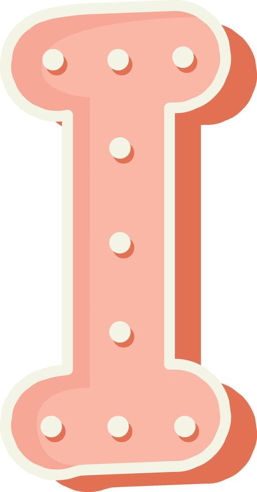 Polka Dot Font Letter I vector