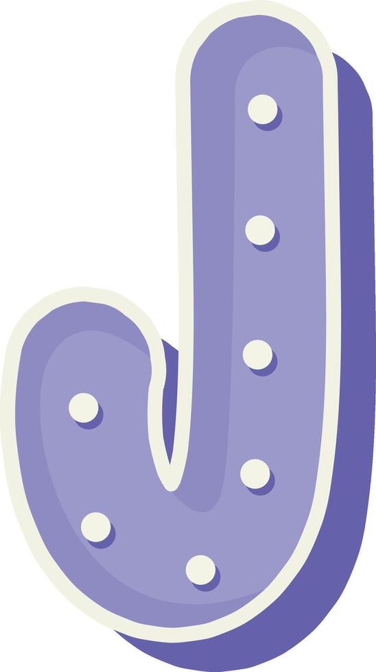 Polka Dot Font Letter J vector