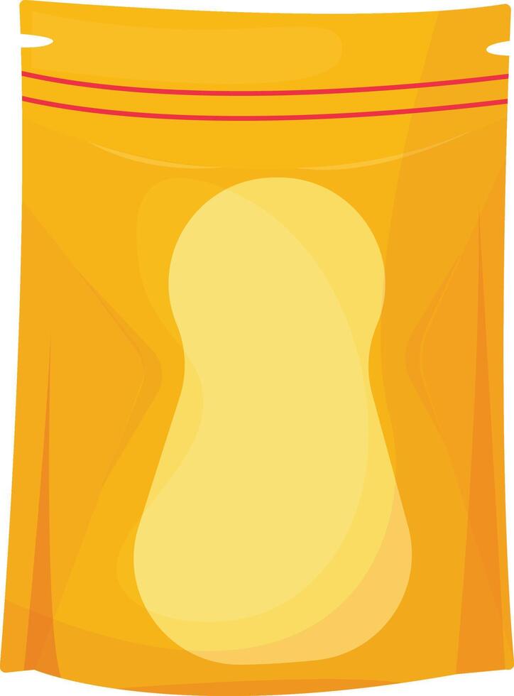 Yellow Transparent Snack Bag vector