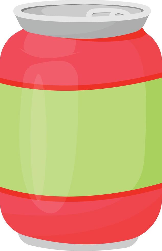Red and Green Soda Can vector