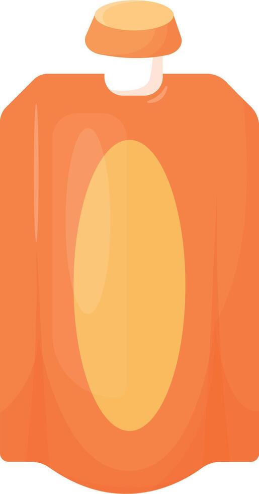 Orange Spouted Juice Pouch vector