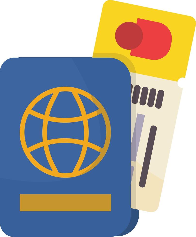Blue Passport with Airplane vector