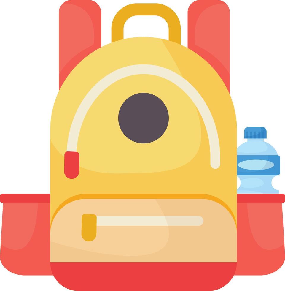 Yellow and Red Beach Backpack vector