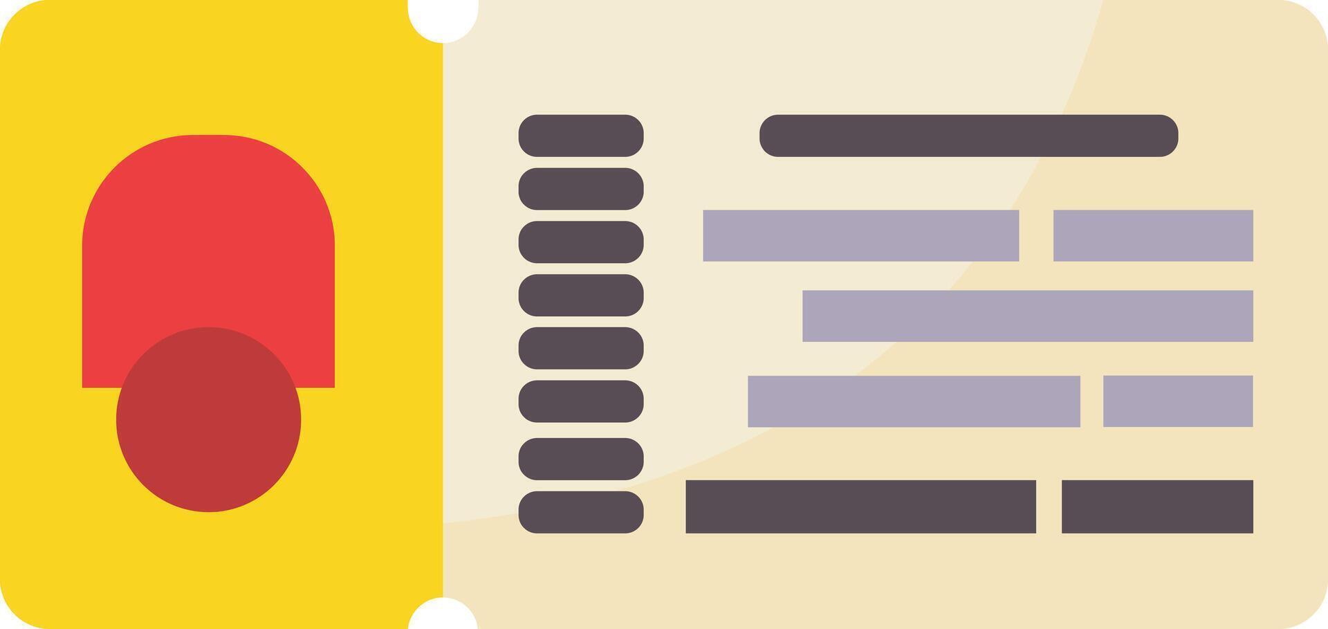 Yellow Passport and Tickets vector
