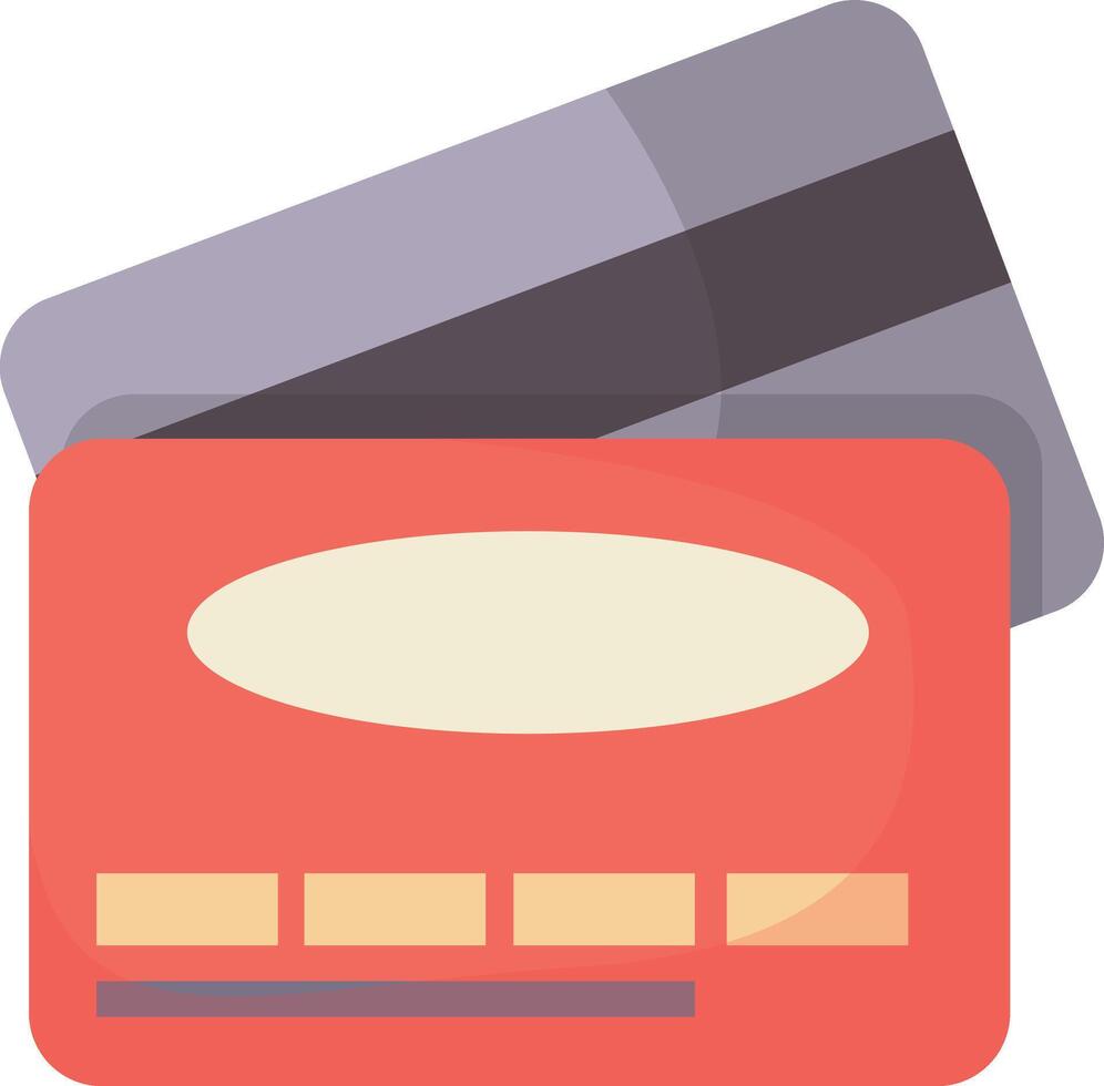 Red and White Credit Card vector