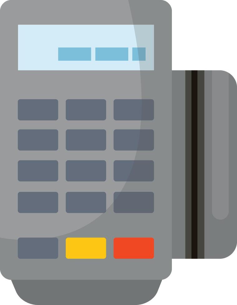Grey Credit Card Reader Machine vector
