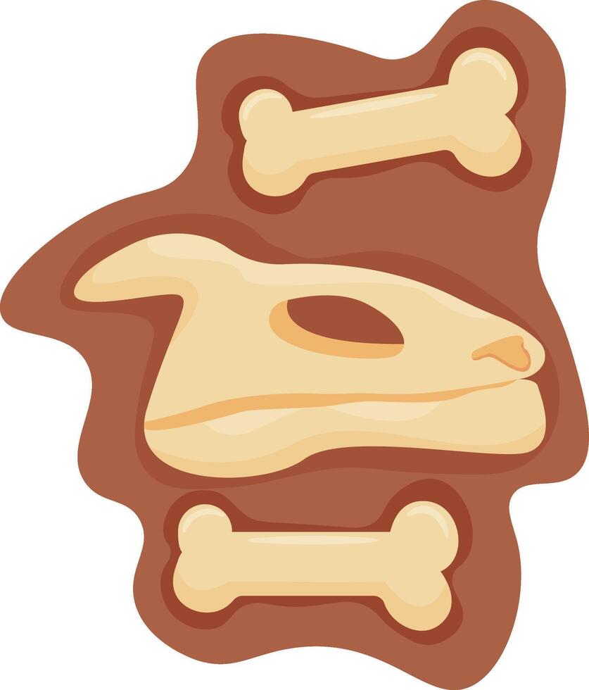 Scattered Fossilized Bones vector