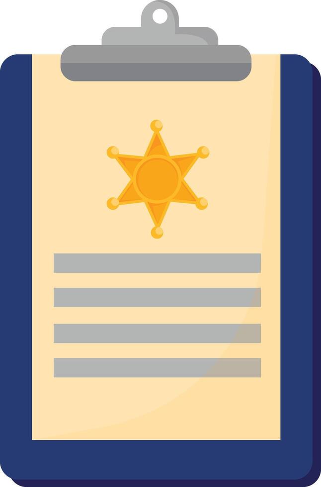 Police Report Clipboard vector