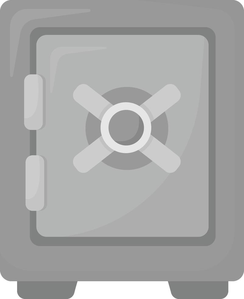 Grey Steel Safe Box vector