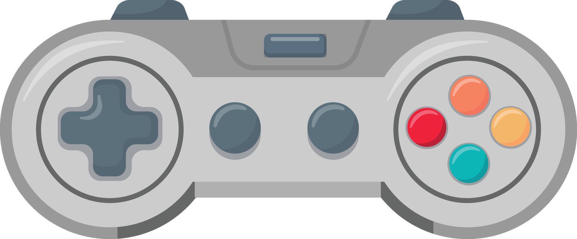 Grey Classic Game Controller vector