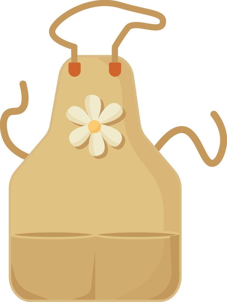 Beige Gardening Apron vector