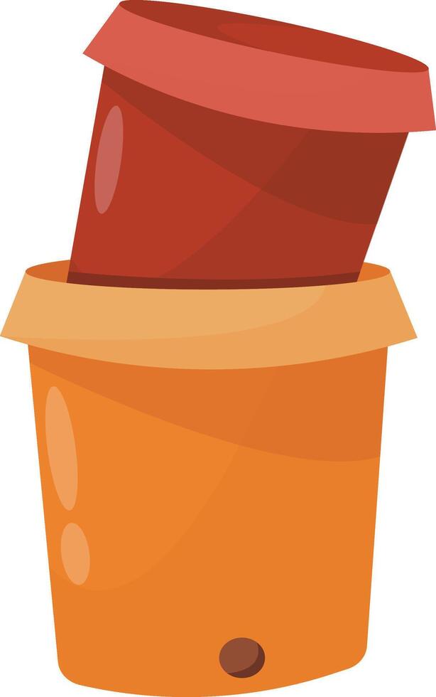 Stack of Terra Cotta Pots vector