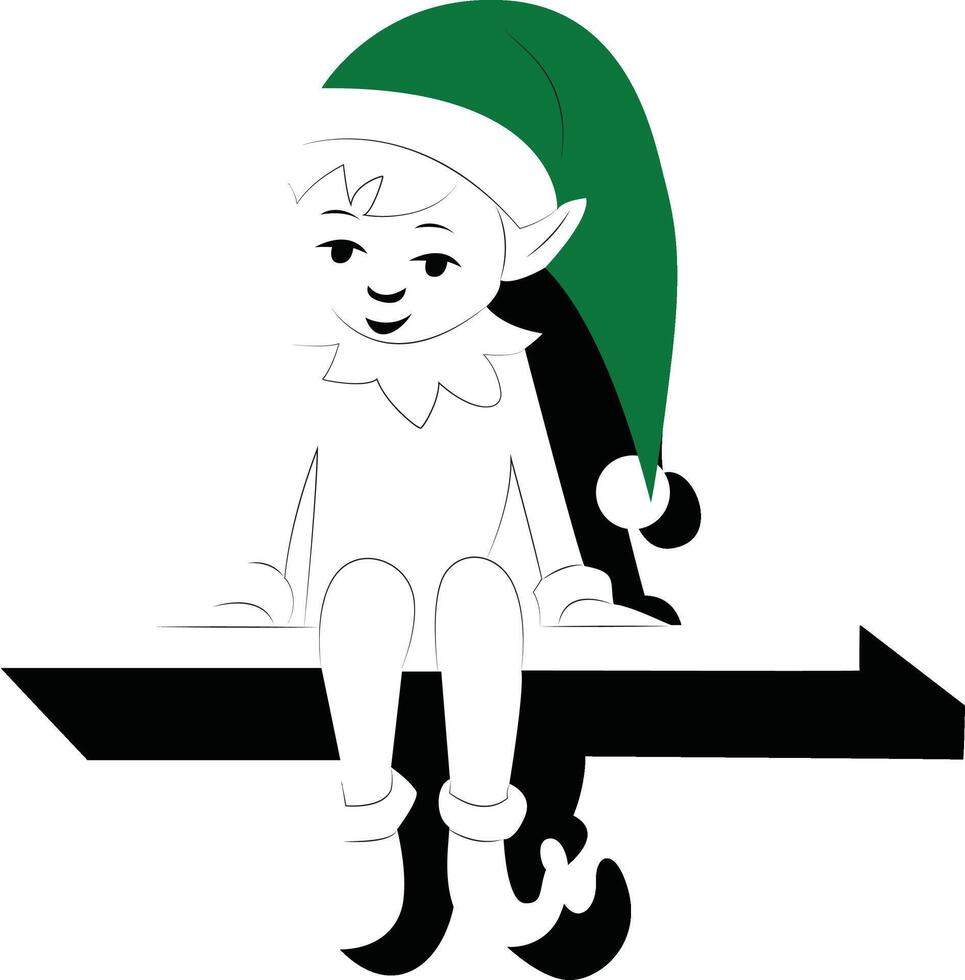 Elf on the shelf clipart vector