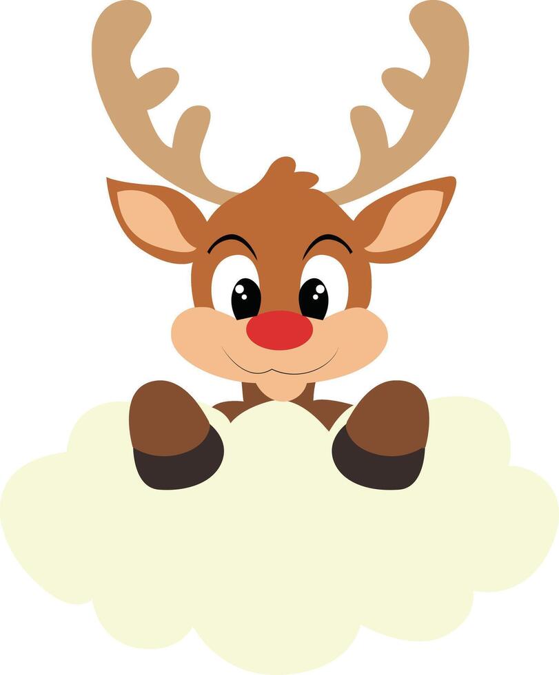 Reindeer cartoon clipart vector