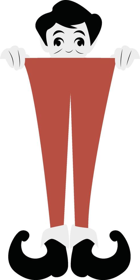 A cartoon elf holding a piece of paper vector