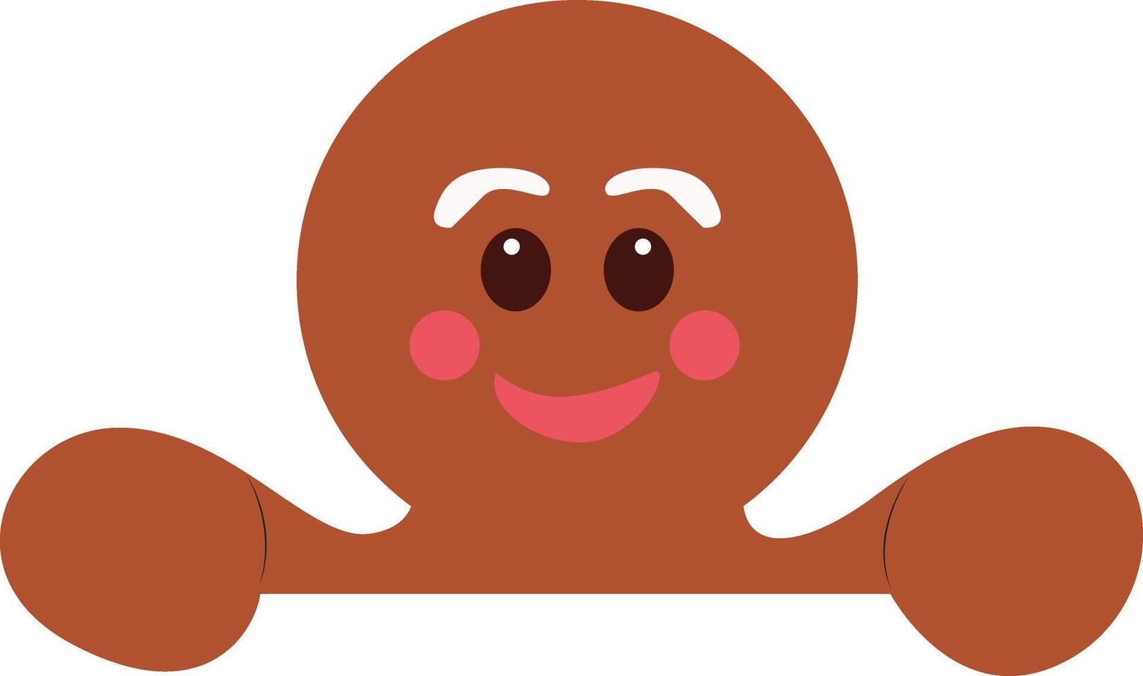 A cartoon ginger man with a smile on his face vector