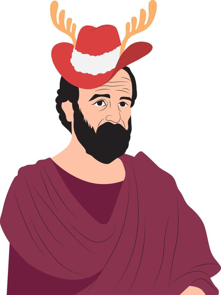 Christmas Christmas Hippocrates Reindeer Hat vector