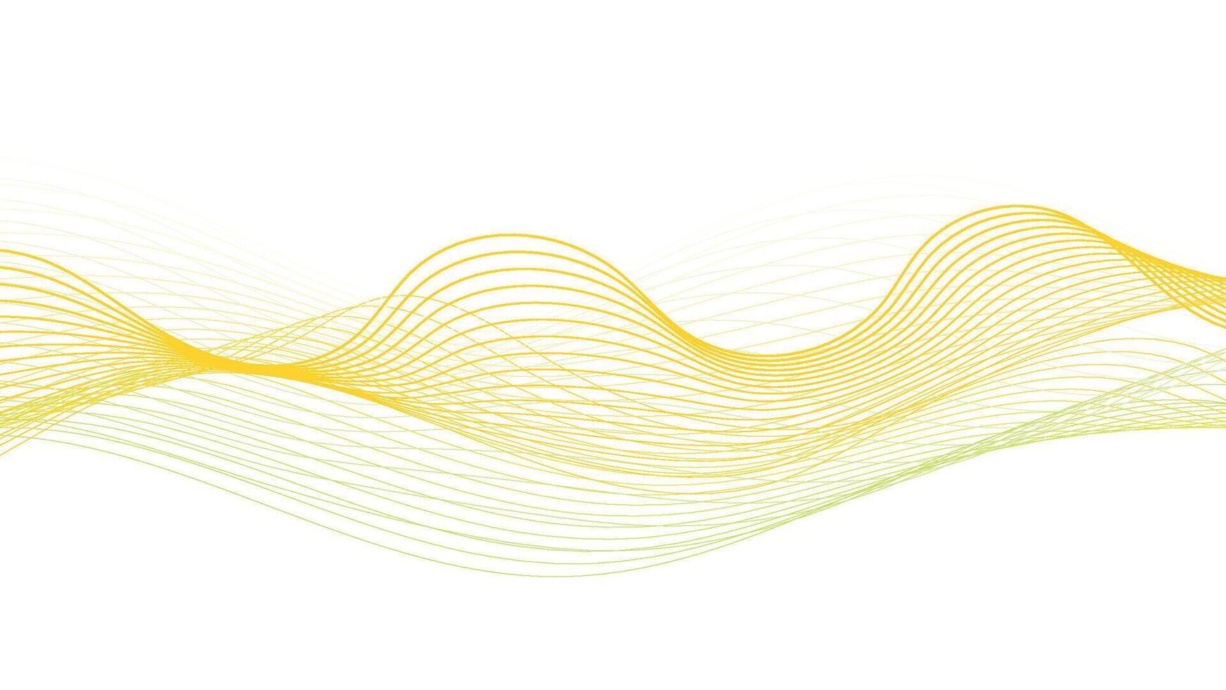 Golden Abstract Wave Lines on a White Background vector