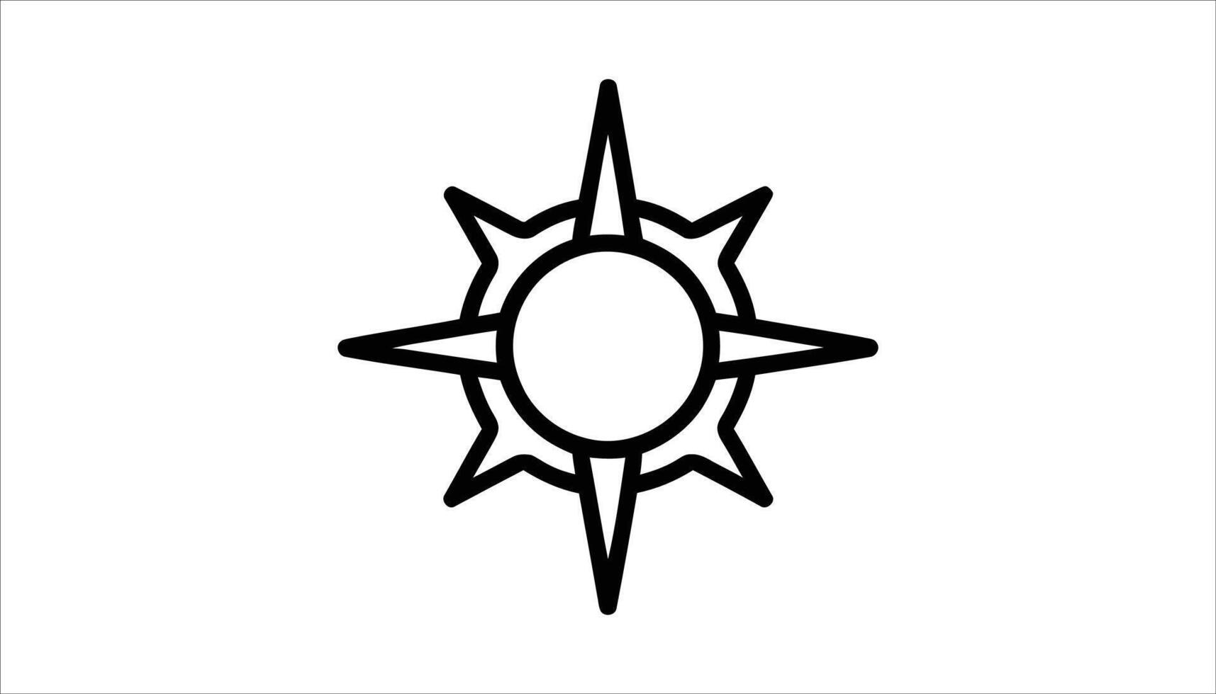 Sunburst Icon with Radiating Lines for Energy and Direction vector
