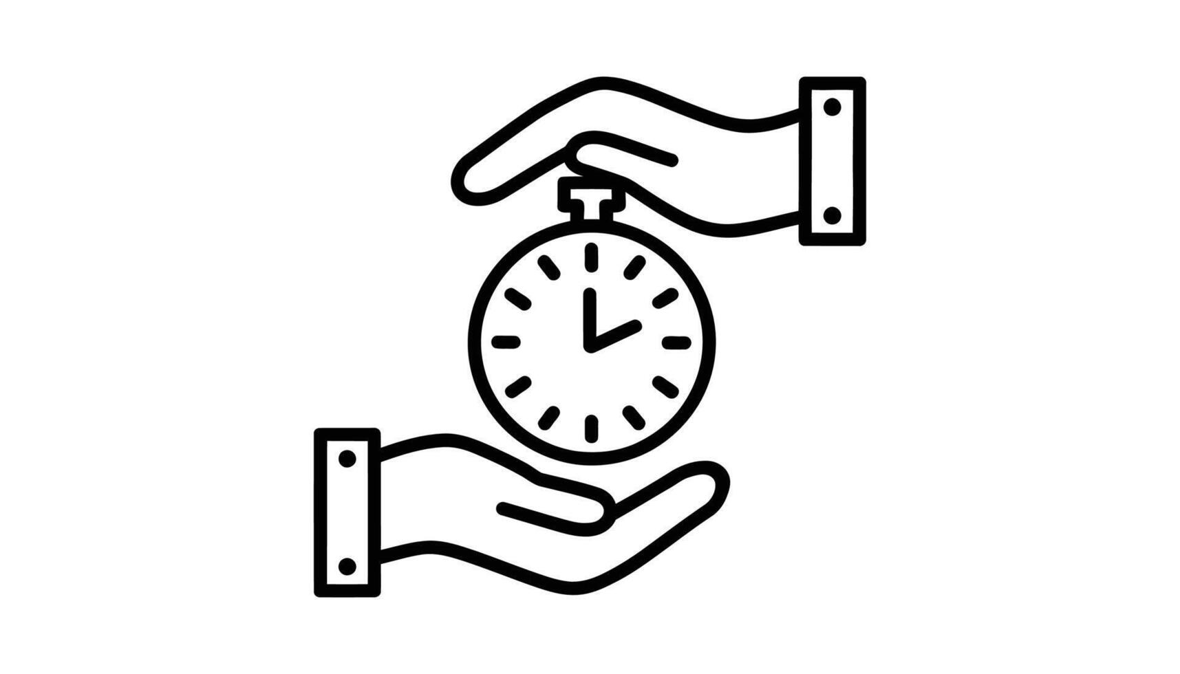 Time Management Concept with Hand Holding Stopwatch vector