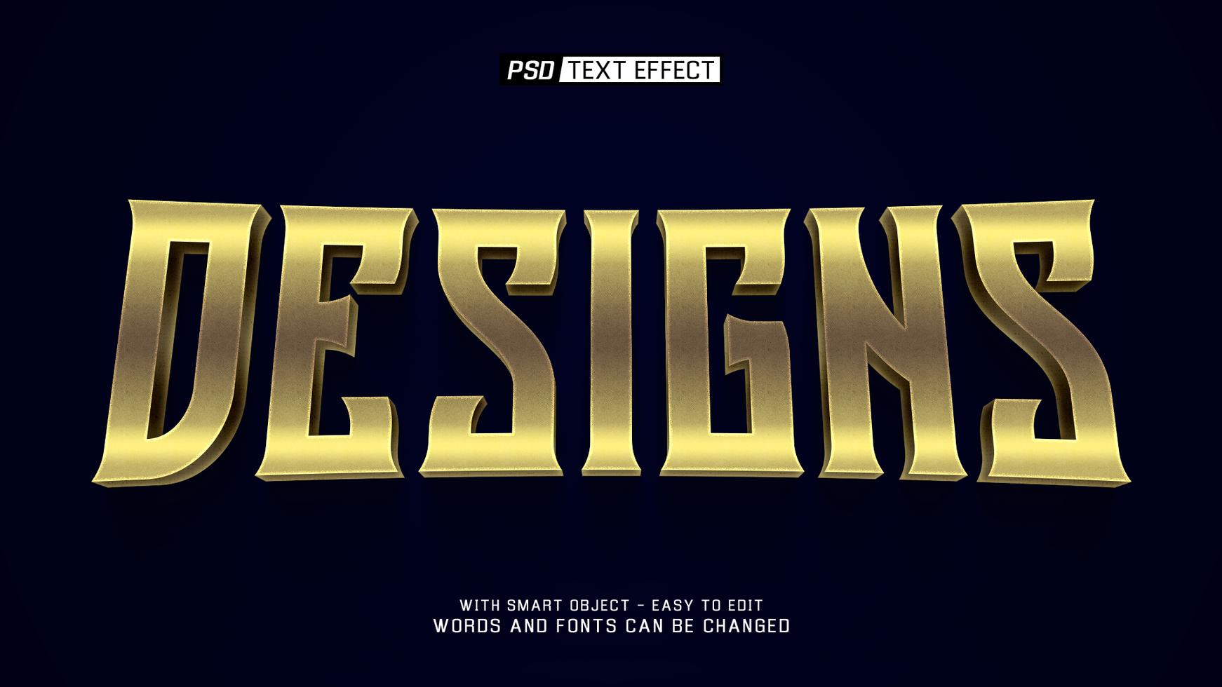 designs gold 3d text effect psd