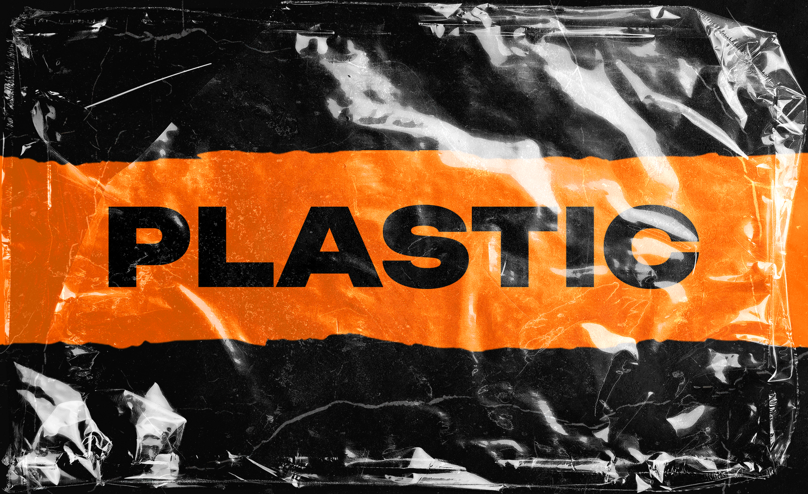 Plastic Text Effect Template psd